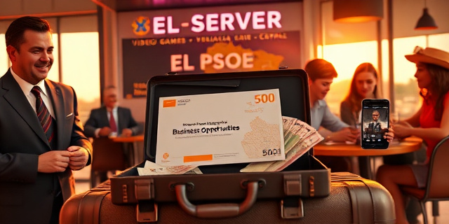 
  Una escena surrealista en un aeropuerto de Panamá: un maletín con billetes de 500 euros y un powerpoint titulado 