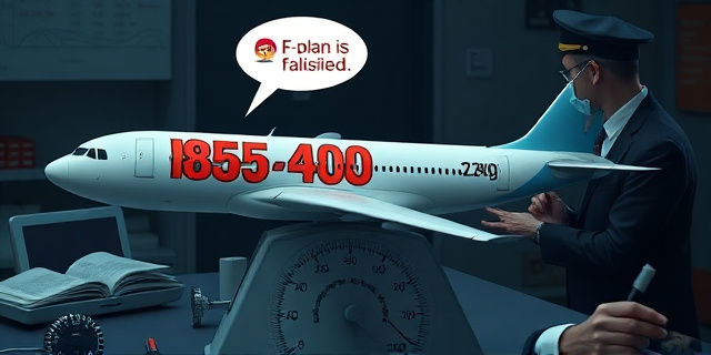 
  Una imagen surrealista de un avión Airbus A330-200 posando sobre una balanza gigante de mercado, con números rojos que indican 