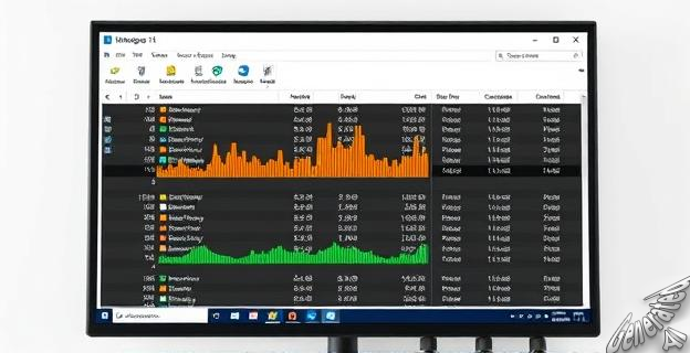 Una imagen de una pantalla de computadora con el Administrador de tareas de Windows 11 abierto, mostrando gráficas de uso de CPU actualizadas y consistentes en todas las pestañas.